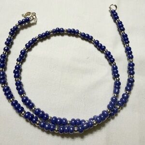 Elegant purple and Silver Beaded Necklace
